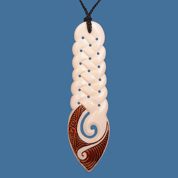 XL Bone Multi Twist Pendant BPXL016