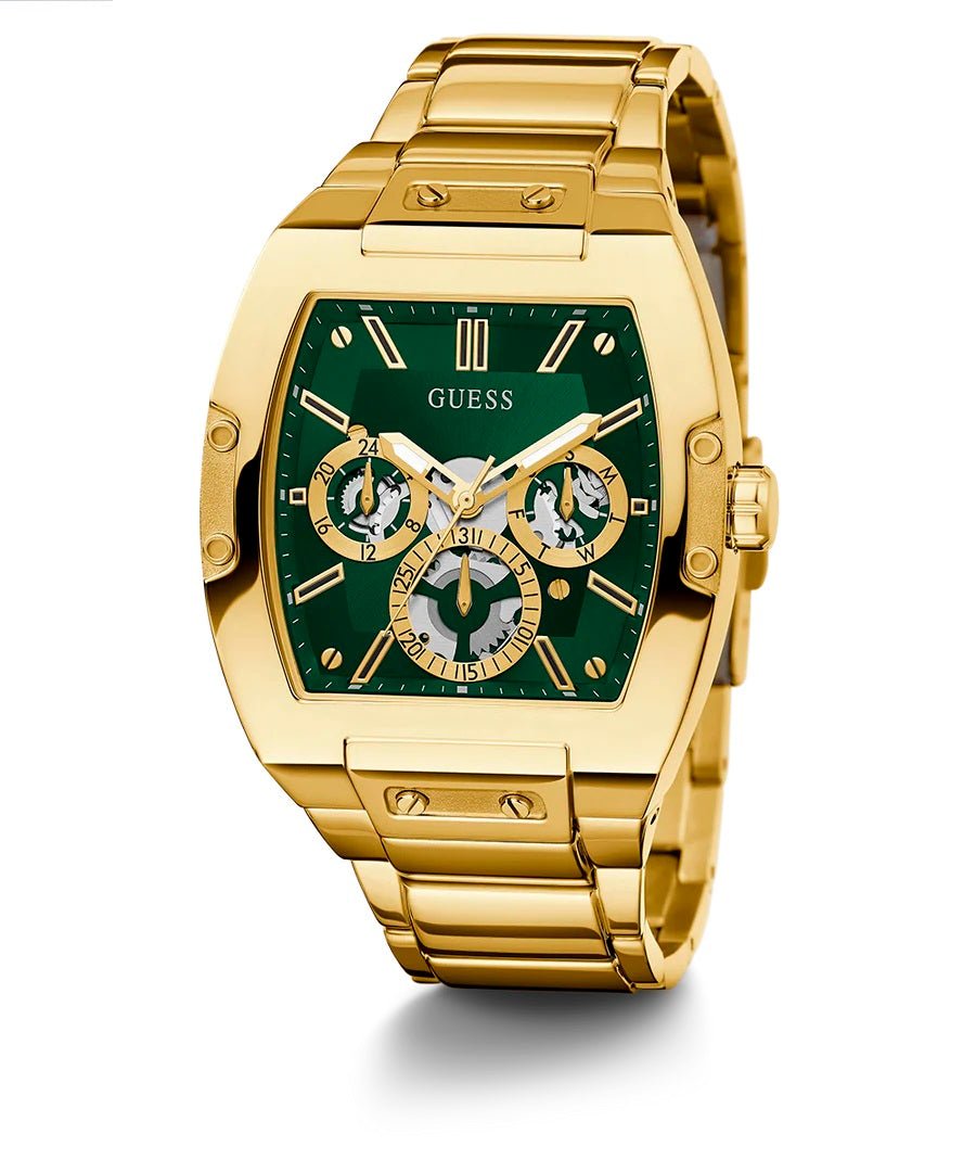 Guess Phoenix Green Gold Tone Watch GW0456G3