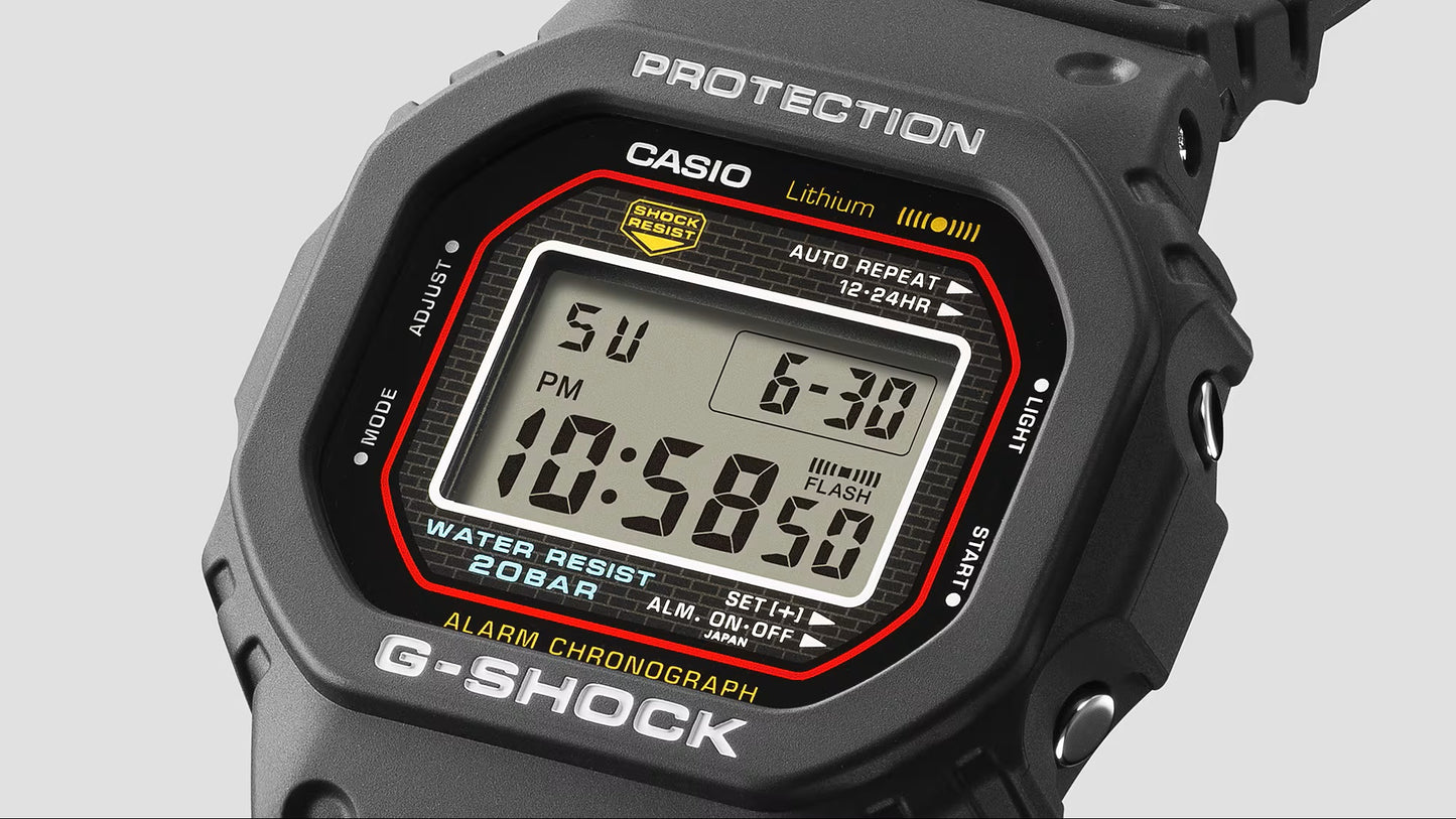 G shock Mens Original First Model Recreation Steel Case DW5000R-1A