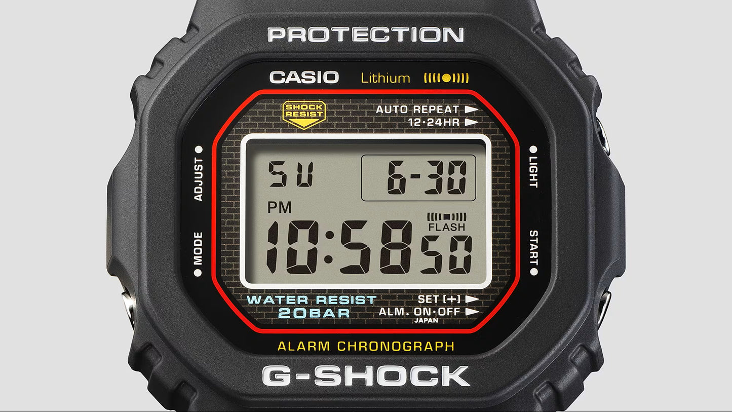 G shock Mens Original First Model Recreation Steel Case DW5000R-1A