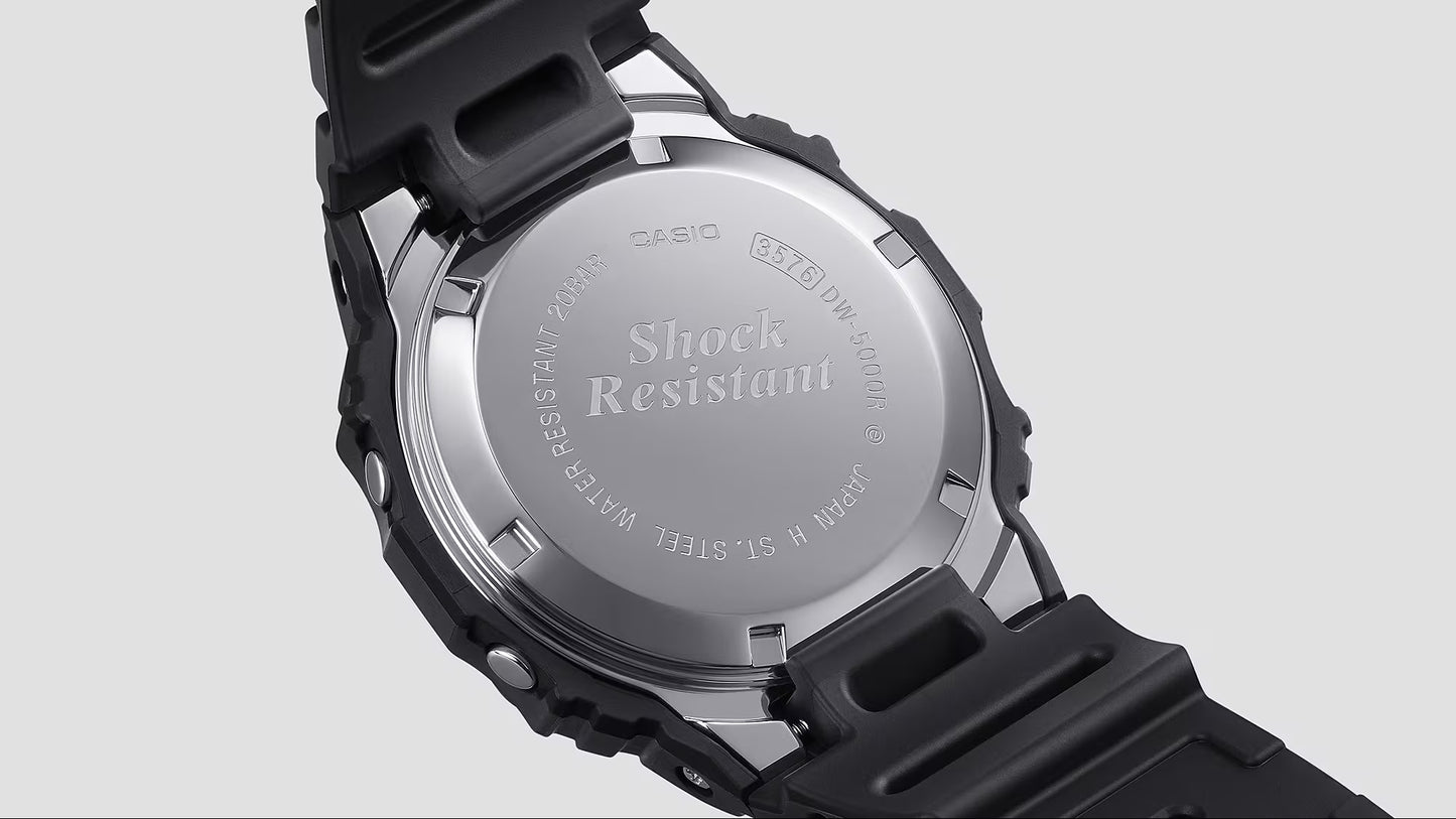 G shock Mens Original First Model Recreation Steel Case DW5000R-1A