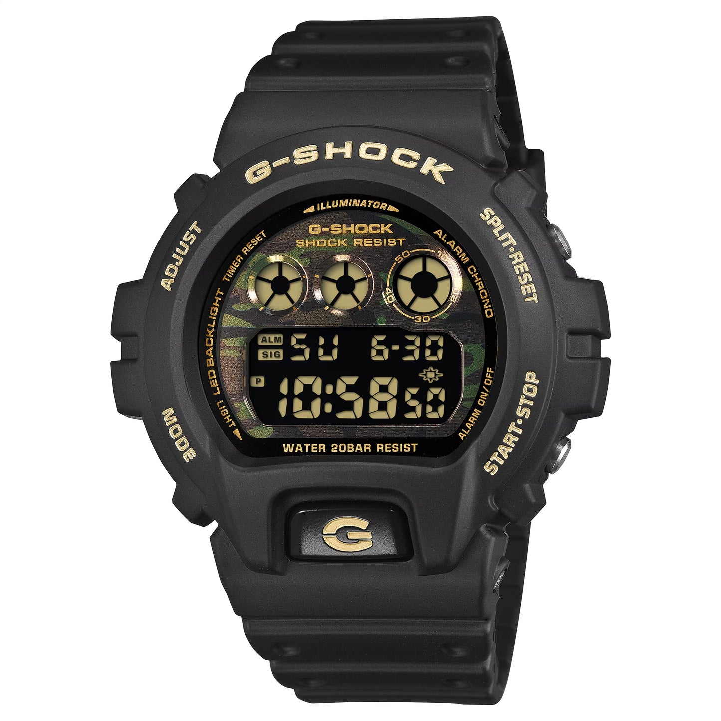 Gshock BOLD CAMO SERIES CAMO AND GOLD DW6900CF-1D