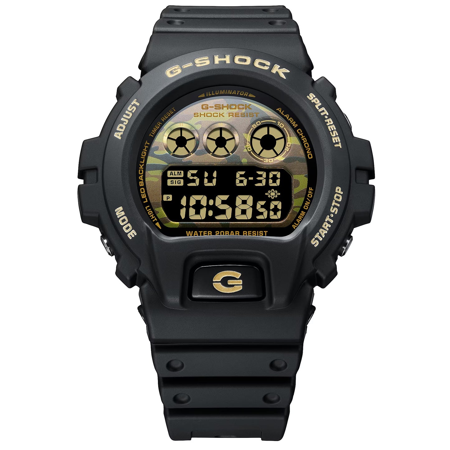 Gshock BOLD CAMO SERIES CAMO AND GOLD DW6900CF-1D