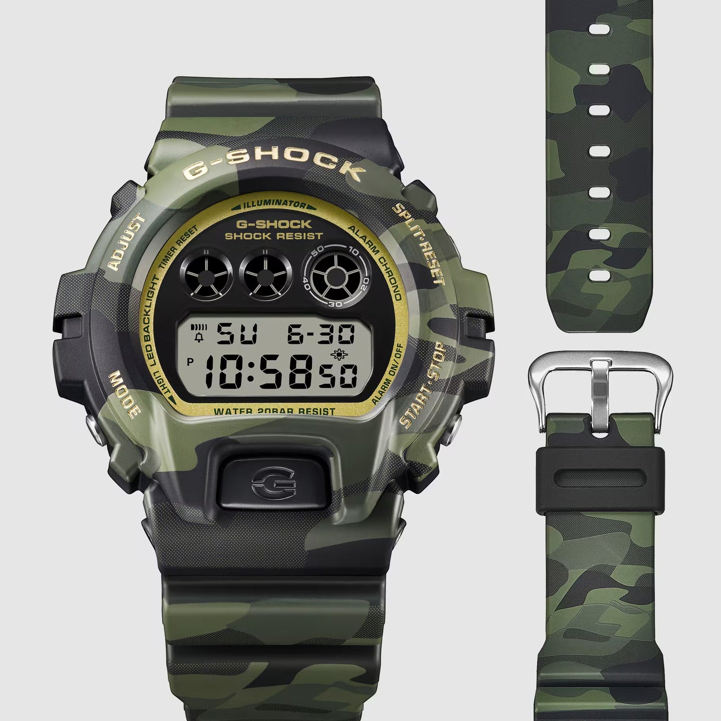 Gshock BOLD CAMO SERIES CAMO AND GOLD DW6900CMG-3