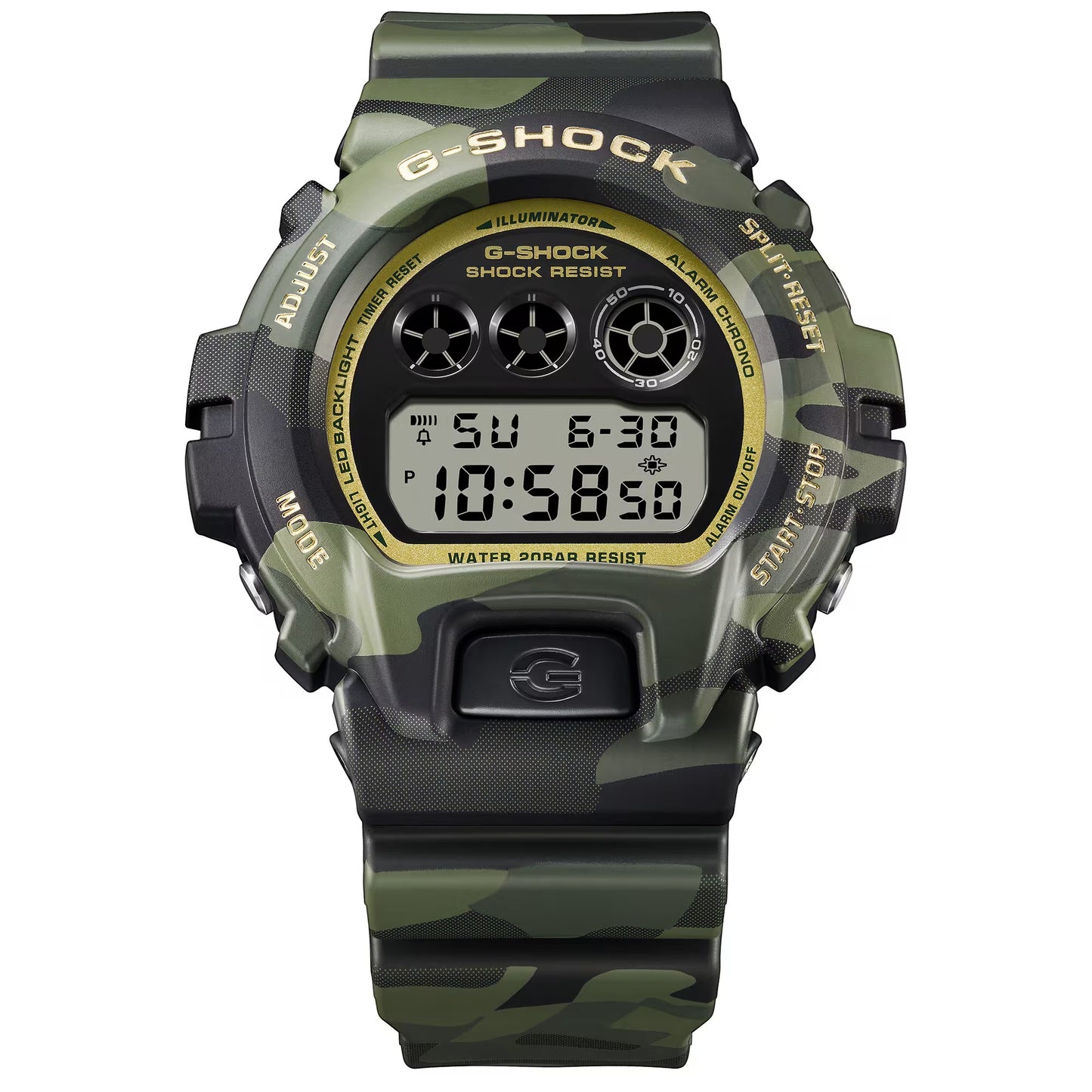 Gshock BOLD CAMO SERIES CAMO AND GOLD DW6900CMG-3