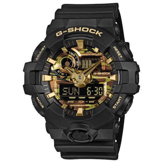 Gshock BOLD CAMO SERIES CAMO AND GOLD GA700CF-1A