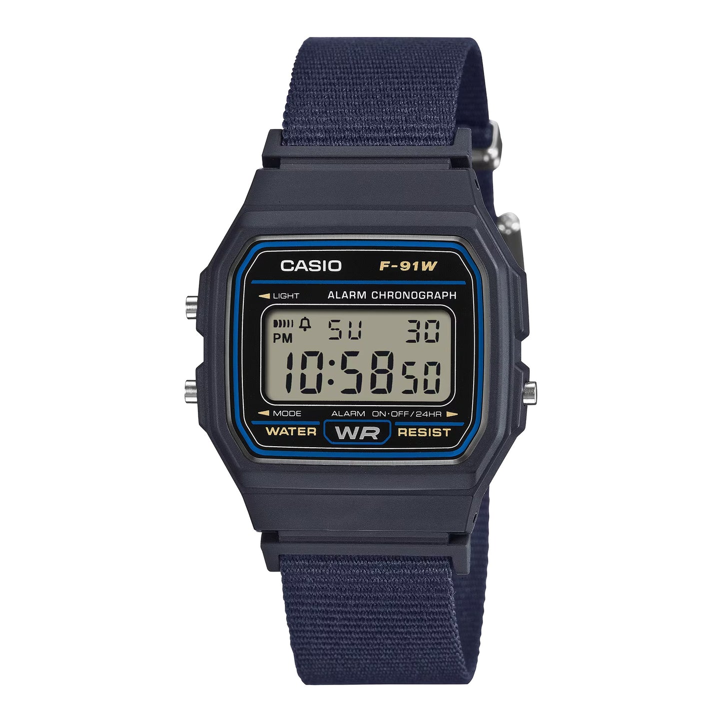 Casio Mens Digital Retro Cloth Band F91WF-2A