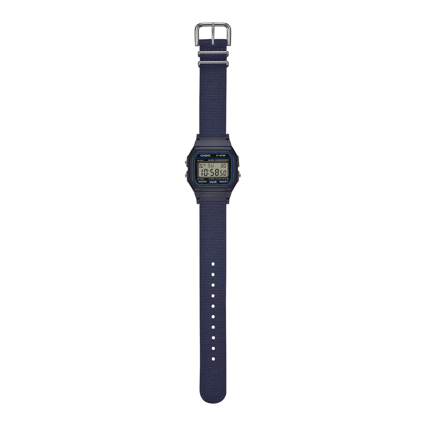 Casio Mens Digital Retro Cloth Band F91WF-2A