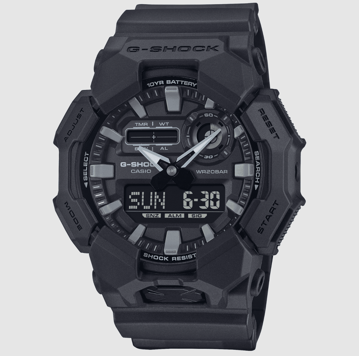 G Shock Men's Digit/Analog Black Watch - GA010-1A1