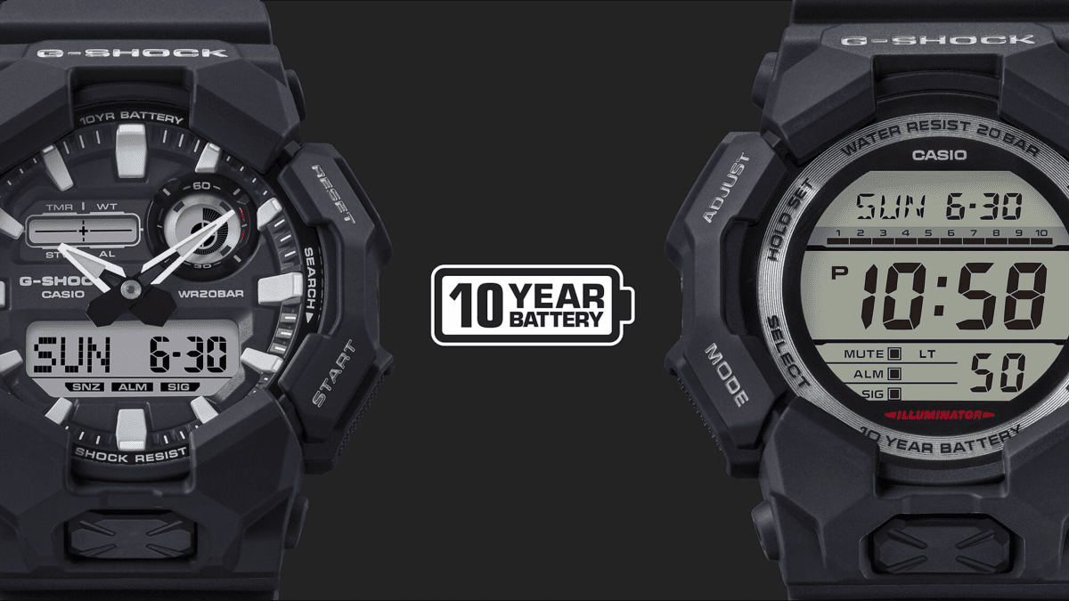G Shock Men's Digit/Analog Black Watch - GA010-1A1