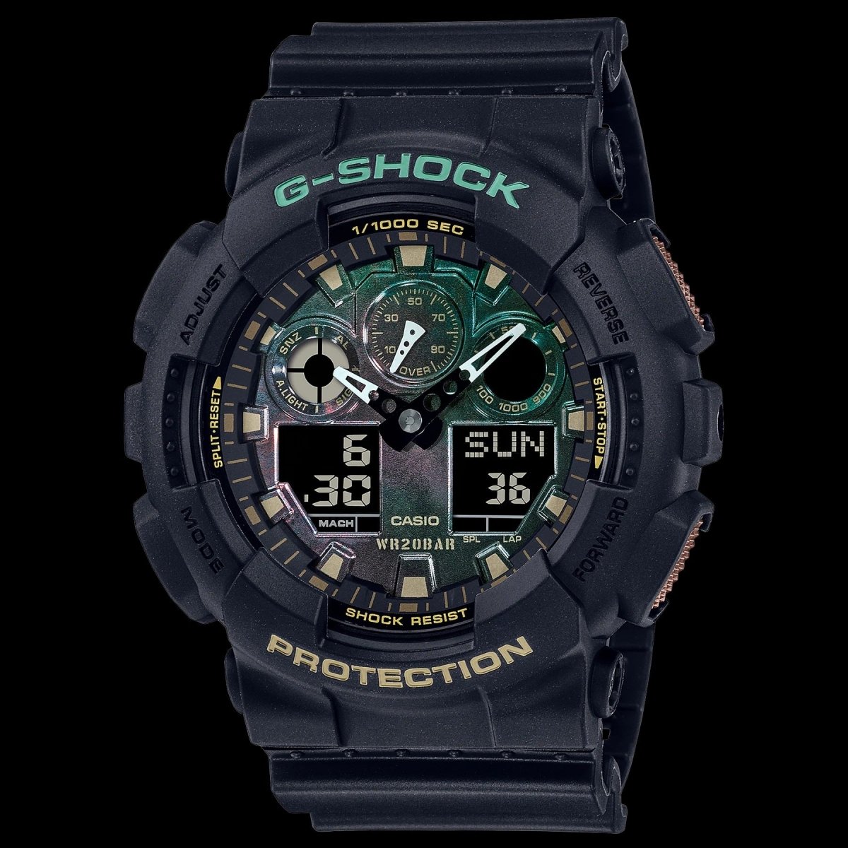 G shock Black & rust GA100RC-1A