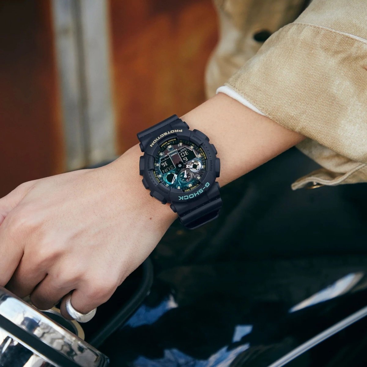 G shock Black & rust GA100RC-1A