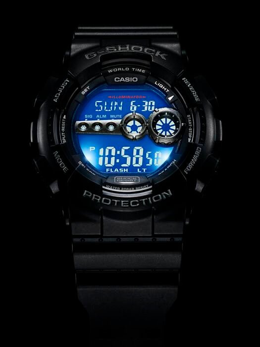 G Shock Mens Digital Black Dial (GD-100 Series) Watch - GD-100-1B