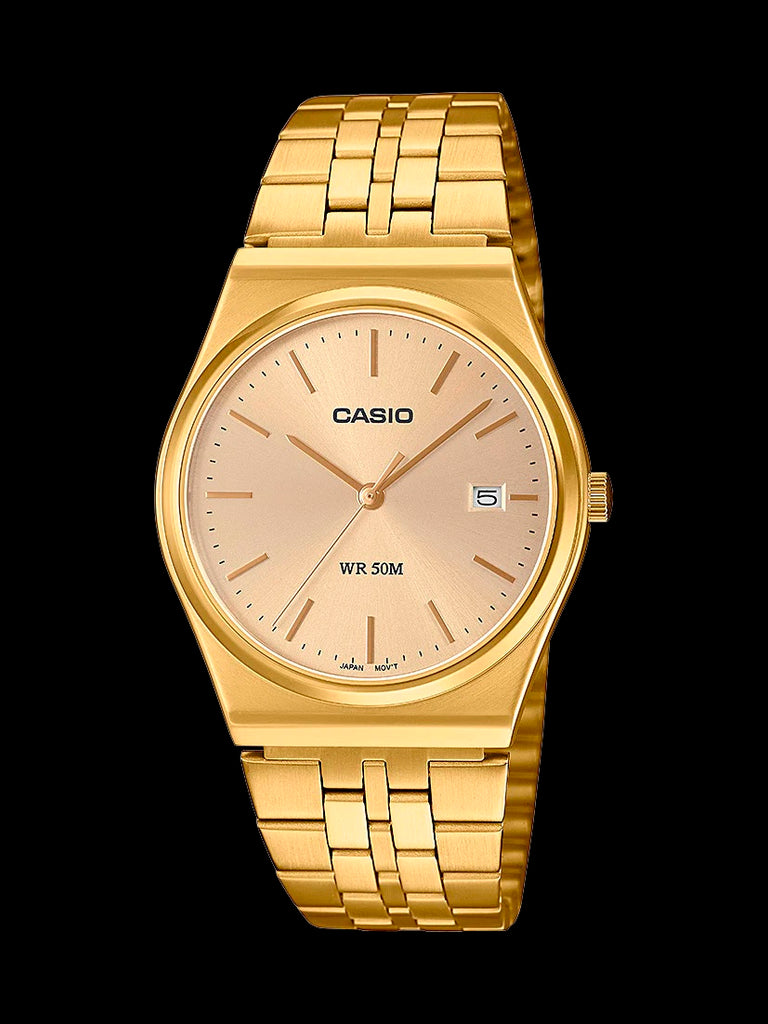Casio steel strap Gold Tone watch MTPB145G-9A - Main Image