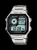 Casio Classic Silver Digital Watch - AE1200WHD-1A