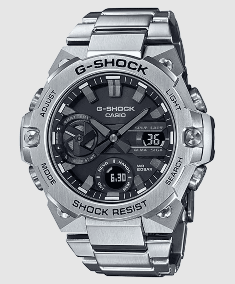 G shock Black/Silver G Steel Watch- GST-B400D-1A