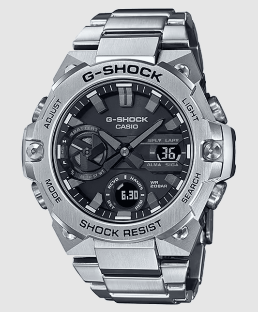 G shock Black/Silver G Steel Watch- GST-B400D-1A