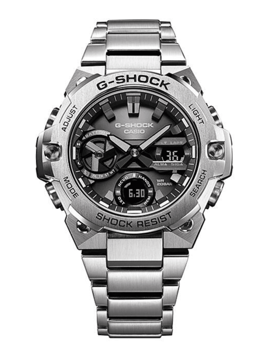 G shock Black/Silver G Steel Watch- GST-B400D-1A