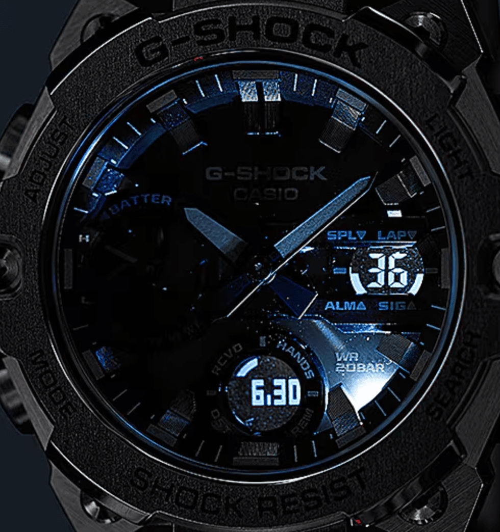 G shock Black/Silver G Steel Watch- GST-B400D-1A