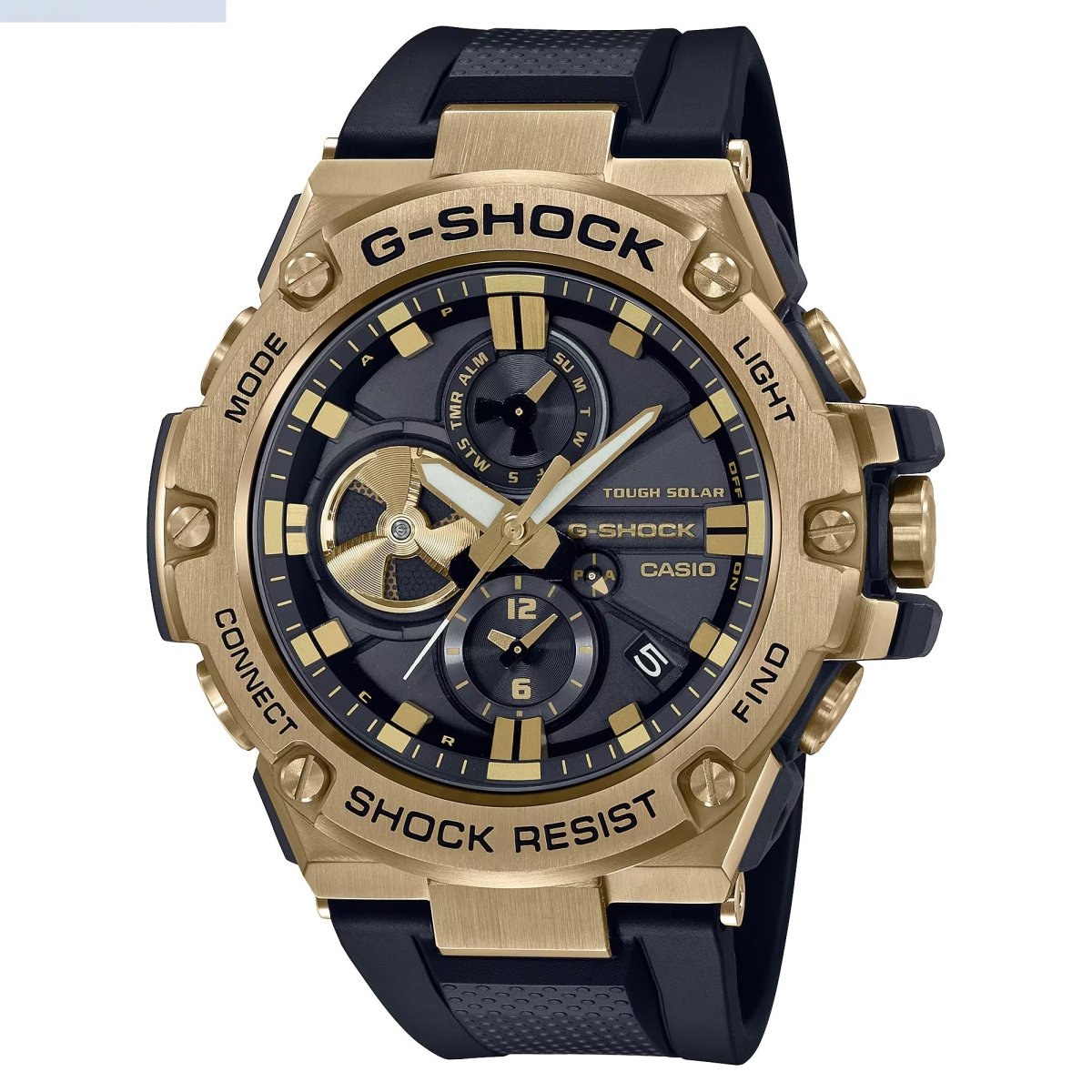 G Shock G Steel Bluetooth Solar Gold Watch - GST-B100GB-1A9