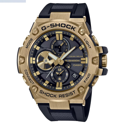 G Shock G Steel Bluetooth Solar Gold Watch - GST-B100GB-1A9