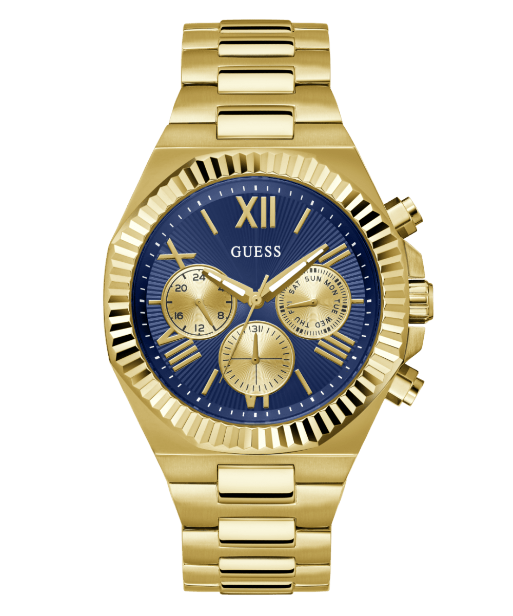 GUESS Mens Equity Gold Tone Multi-function Watch GW0703G6