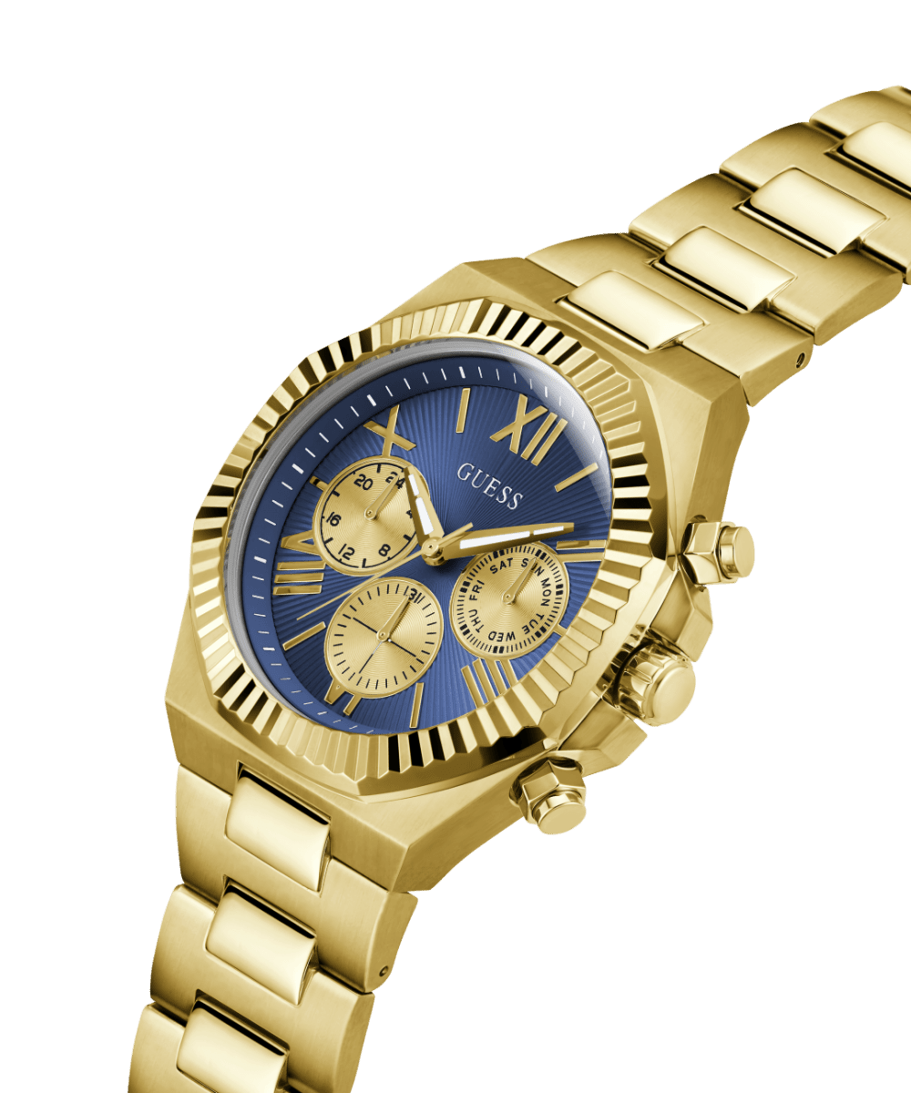GUESS Mens Equity Gold Tone Multi-function Watch GW0703G6