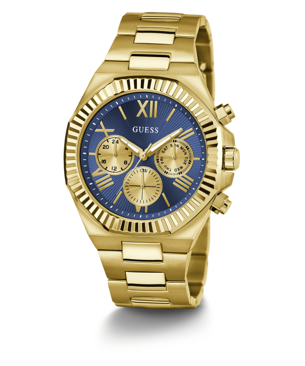 GUESS Mens Equity Gold Tone Multi-function Watch GW0703G6