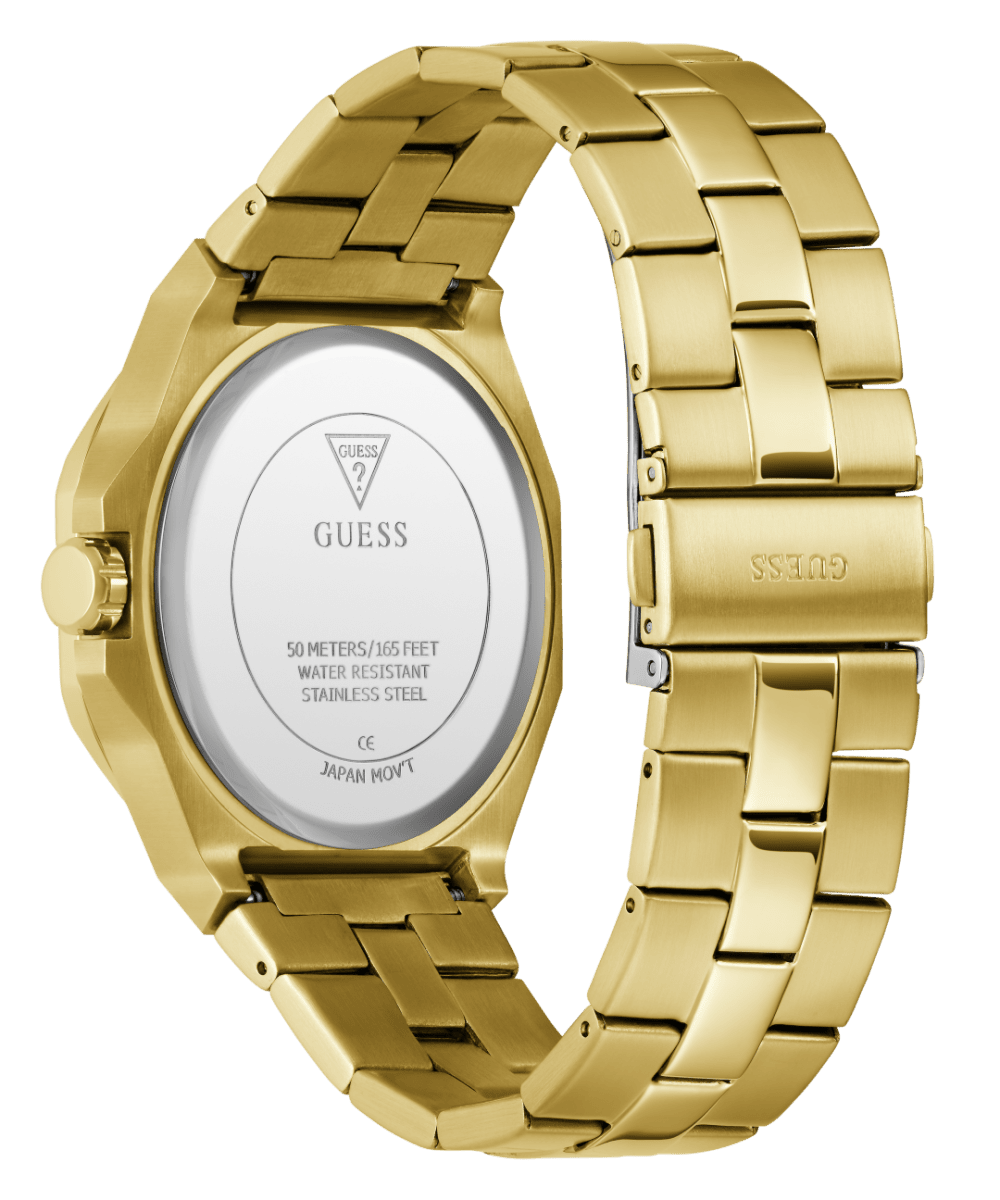 GUESS Mens Gold Tone Emperor Analog Watch GW0849G2