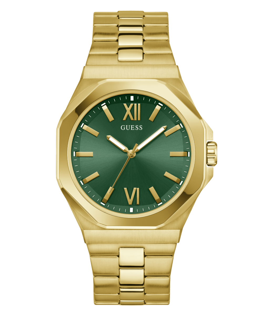 GUESS Mens Gold Tone Emperor Analog Watch GW0849G2