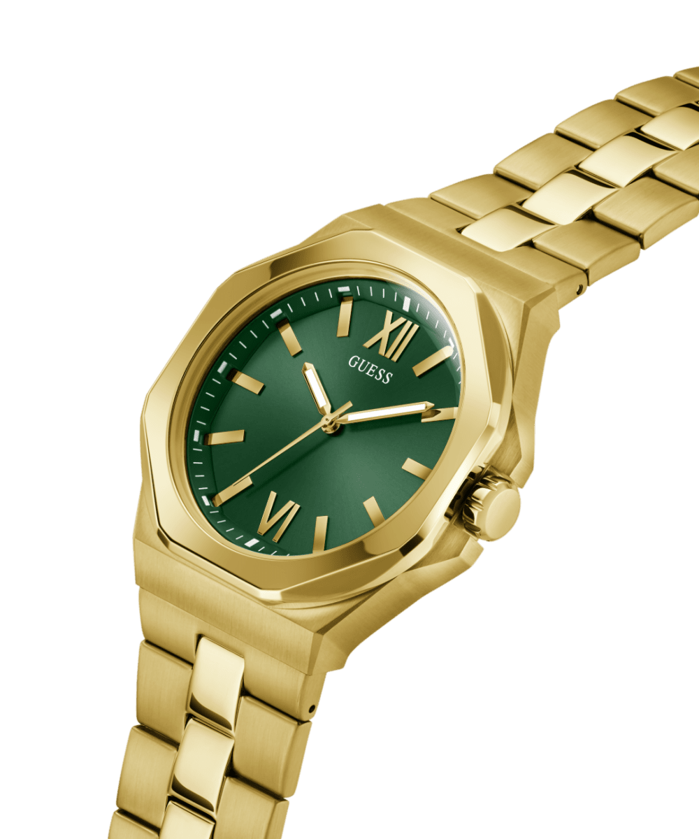 GUESS Mens Gold Tone Emperor Analog Watch GW0849G2