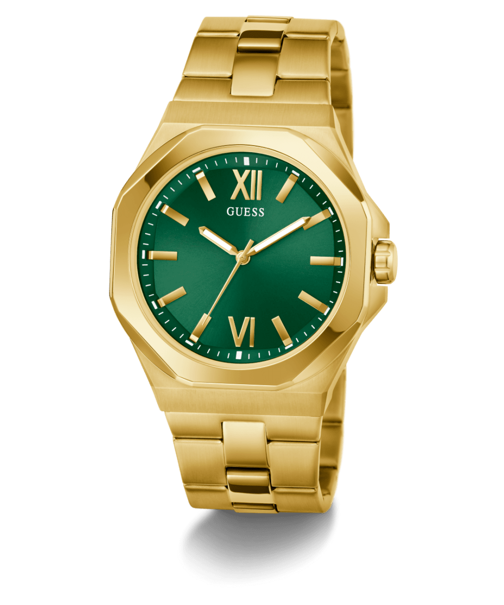 GUESS Mens Gold Tone Emperor Analog Watch GW0849G2
