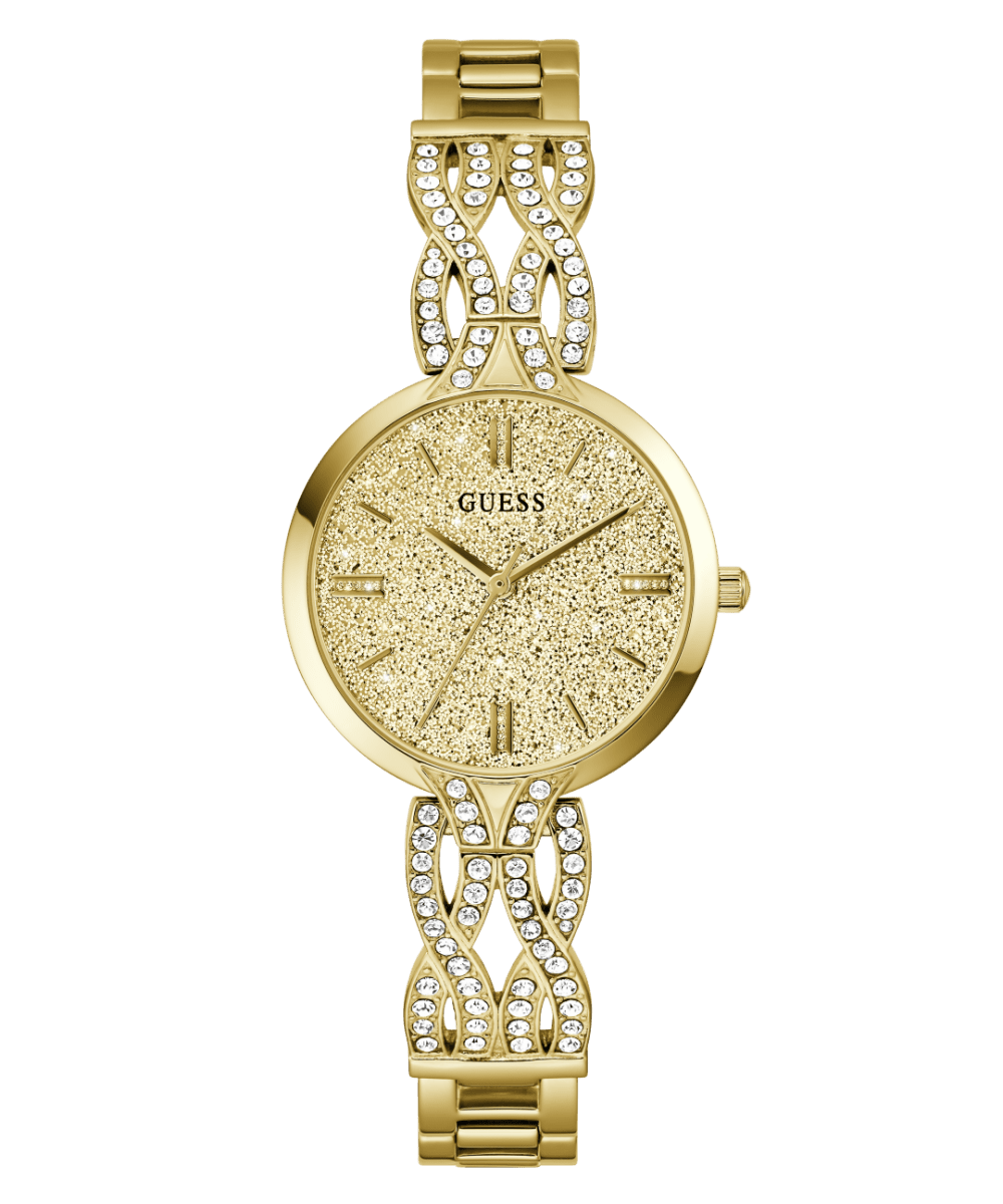 GUESS Ladies Gold Tone Coral Gltiz Analog Watch GW0868L2