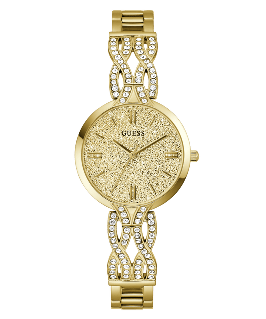 GUESS Ladies Gold Tone Coral Gltiz Analog Watch GW0868L2