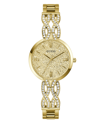 GUESS Ladies Gold Tone Coral Gltiz Analog Watch GW0868L2