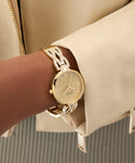 GUESS Ladies Gold Tone Coral Gltiz Analog Watch GW0868L2