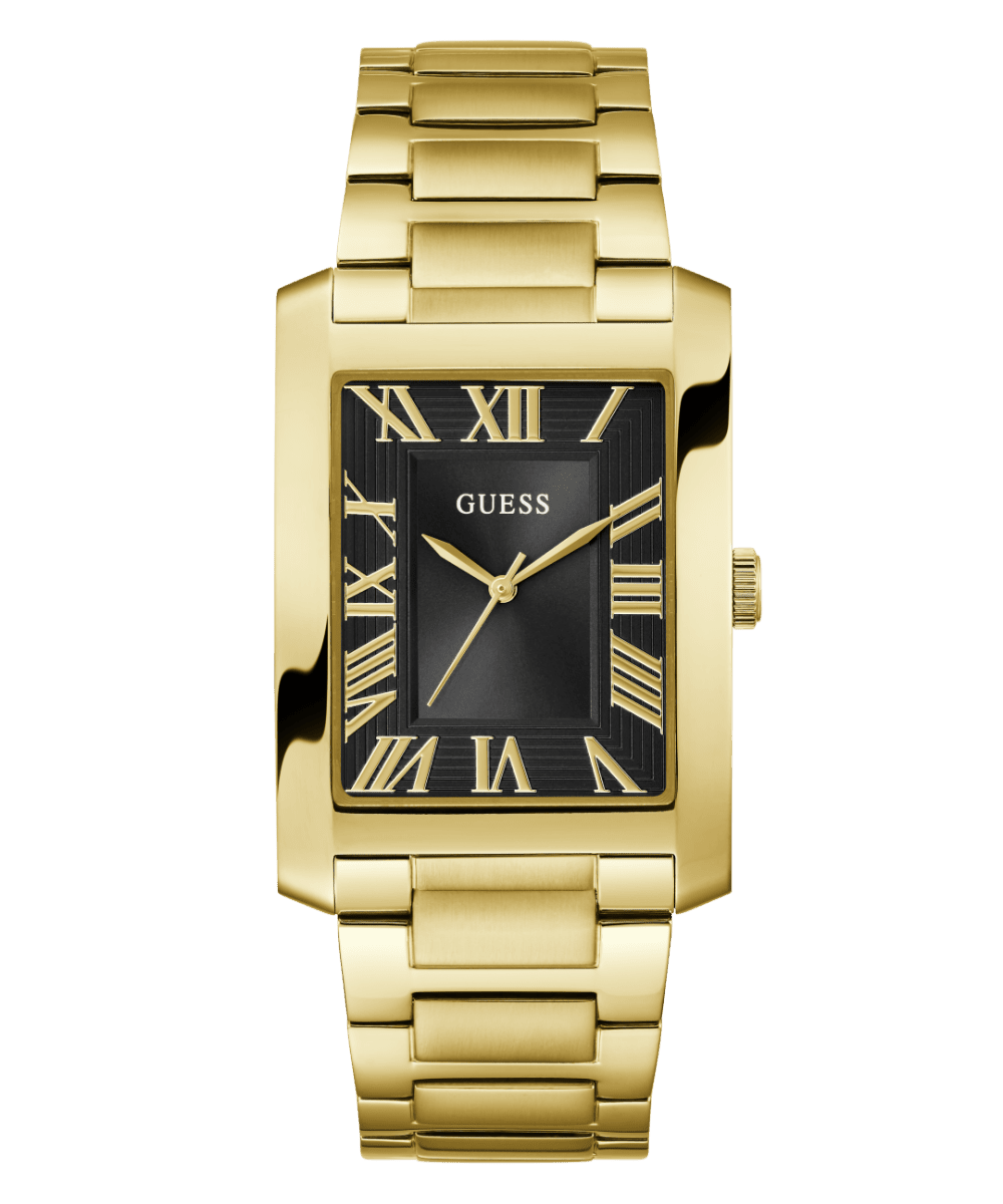 GUESS Gold Tone Clyde Rectangle Watch GW0896G2