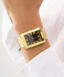 GUESS Gold Tone Clyde Rectangle Watch GW0896G2