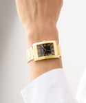 GUESS Gold Tone Clyde Rectangle Watch GW0896G2