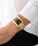 GUESS Gold Tone Clyde Rectangle Watch GW0896G2