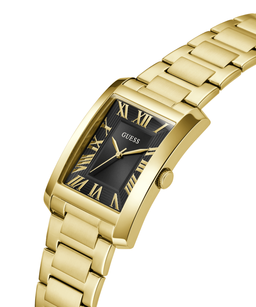 GUESS Gold Tone Clyde Rectangle Watch GW0896G2