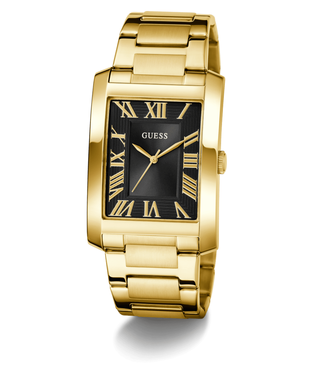 GUESS Gold Tone Clyde Rectangle Watch GW0896G2