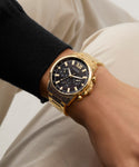 GUESS Gold-Tone Walker Multifunction Watch GW0900G3