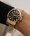 GUESS Gold-Tone Walker Multifunction Watch GW0900G3