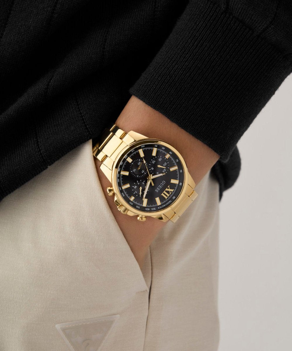 GUESS Gold-Tone Walker Multifunction Watch GW0900G3