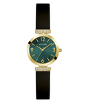 GUESS Ladies Black Gold Tone Array Analog Watch GW0912L4