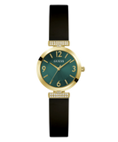 GUESS Ladies Black Gold Tone Array Analog Watch GW0912L4