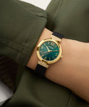 GUESS Ladies Black Gold Tone Array Analog Watch GW0912L4
