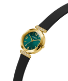 GUESS Ladies Black Gold Tone Array Analog Watch GW0912L4