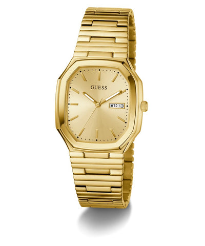 GUESS Mens Gold Tone Date Watch GW0978G2